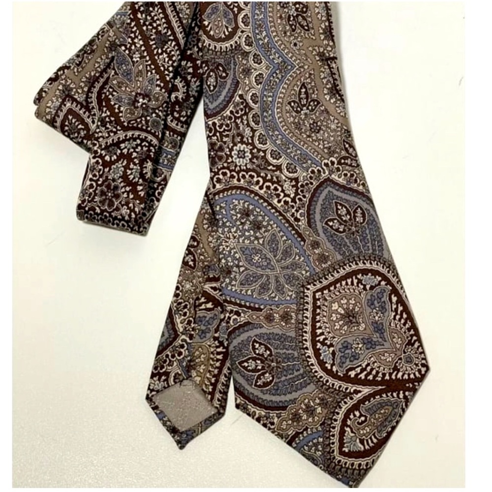 Vintage Christian Dior Homme paisley print silk neck tie